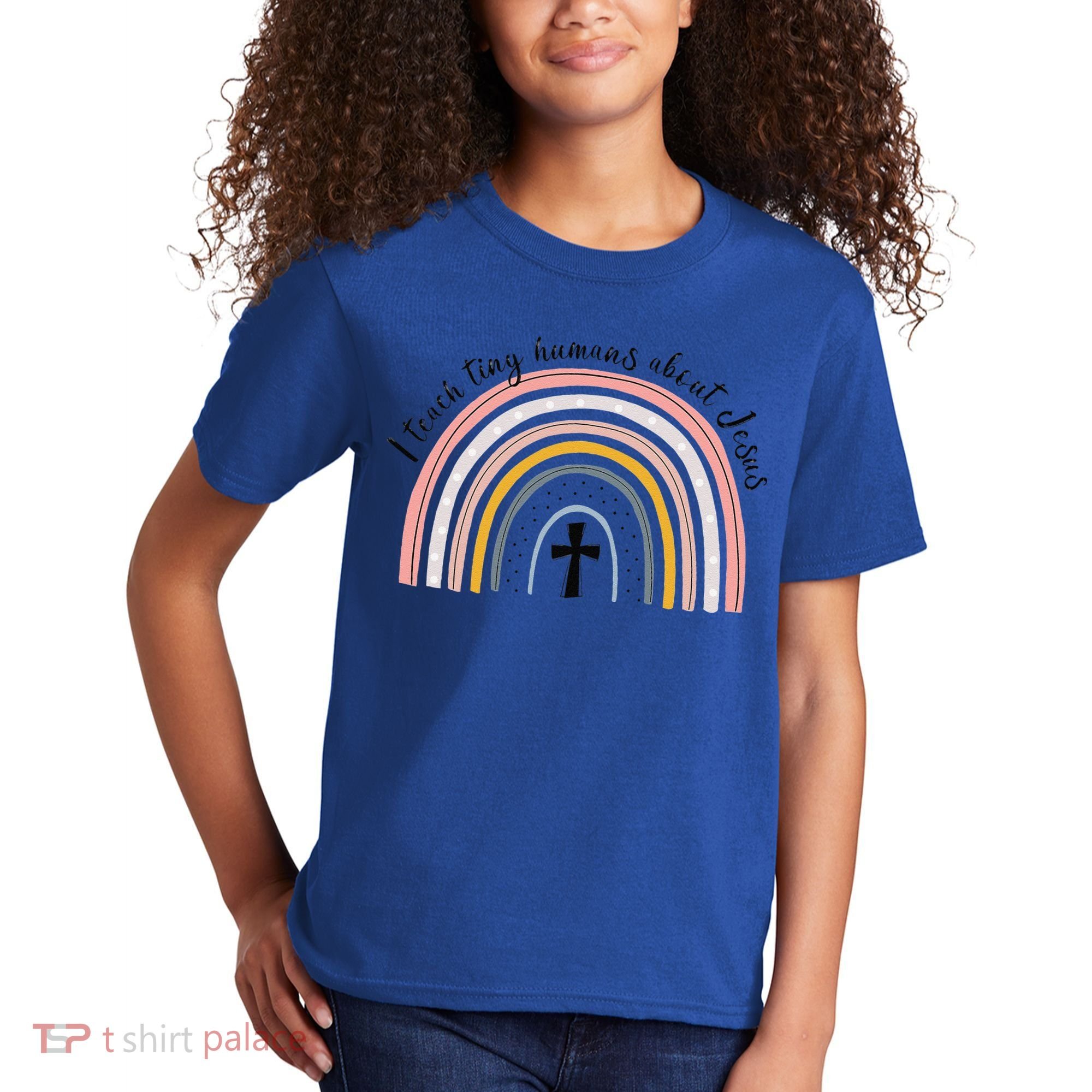 NG0M I Teach Tiny Humans About Jesus Teacher Appreciation Kids T-Shirt