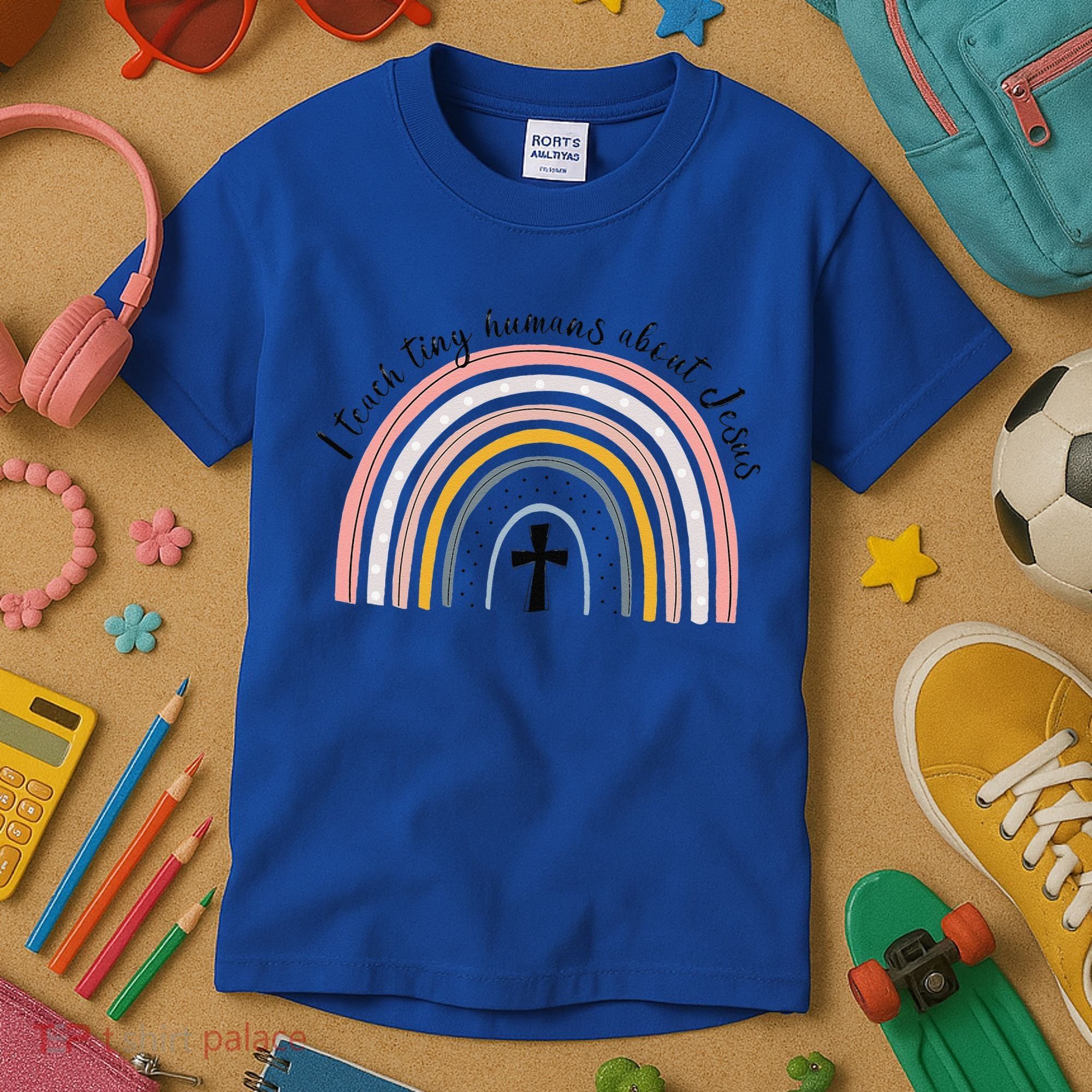 NG0M I Teach Tiny Humans About Jesus Teacher Appreciation Kids T-Shirt