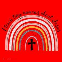 NG0M I Teach Tiny Humans About Jesus Teacher Appreciation Santa Hat thumb 1