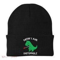 Now I'm Unstoppable - Funny T-Rex Dinosaur Beanie thumb 0