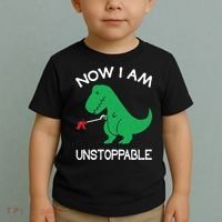 Now I'm Unstoppable - Funny T-Rex Dinosaur Toddler T-Shirt thumb 2
