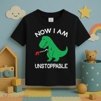 Now I'm Unstoppable - Funny T-Rex Dinosaur Toddler T-Shirt thumb 3