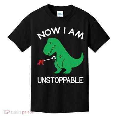 Now I'm Unstoppable - Funny T-Rex Dinosaur Kids T-Shirt