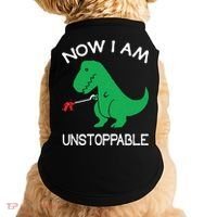 Now I'm Unstoppable Funny TRex Dinosaur Doggie Tank thumb 0