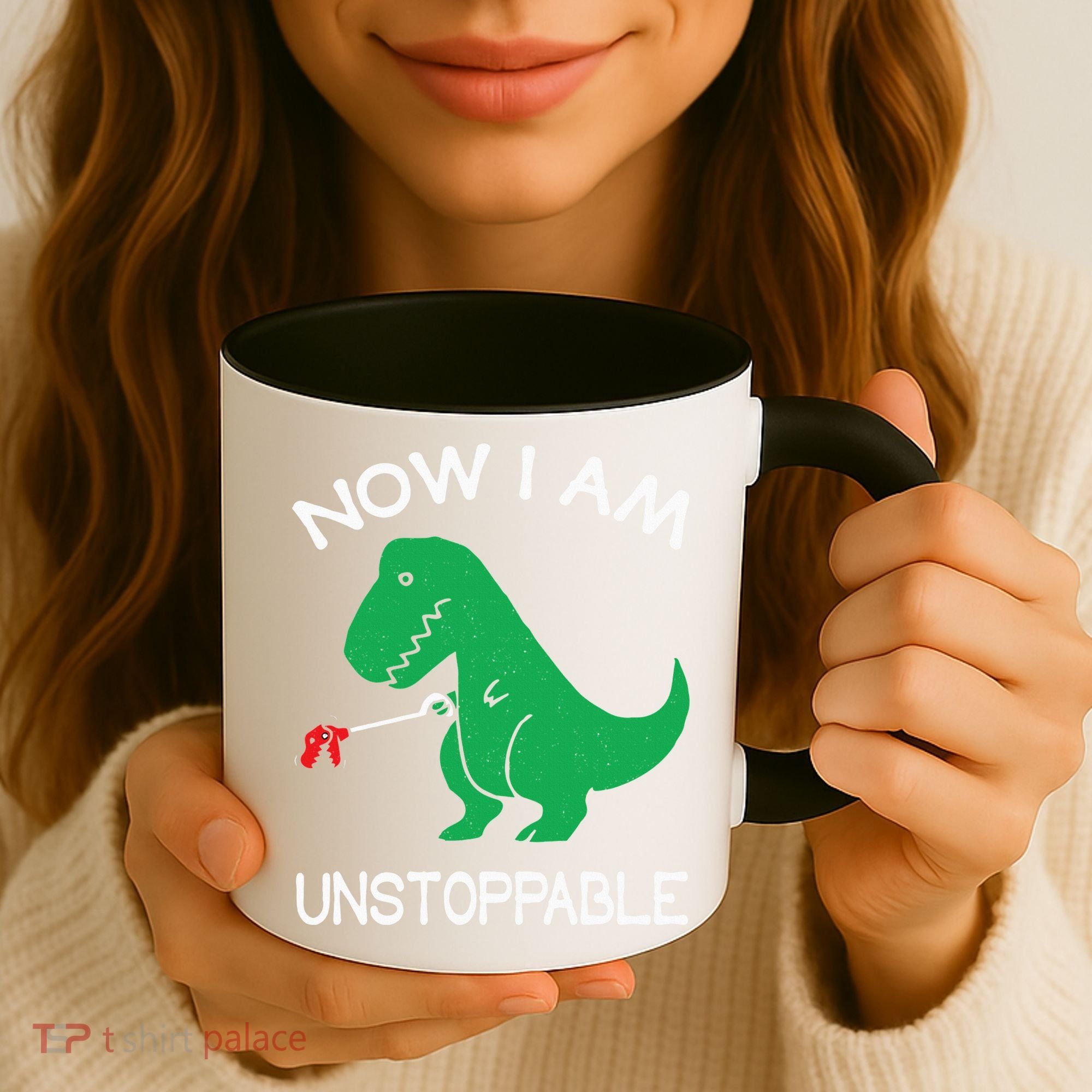 Now I'm Unstoppable Funny TRex Dinosaur Coffee Mug