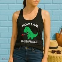 Now I'm Unstoppable Funny TRex Dinosaur Women's Tank Top thumb 2