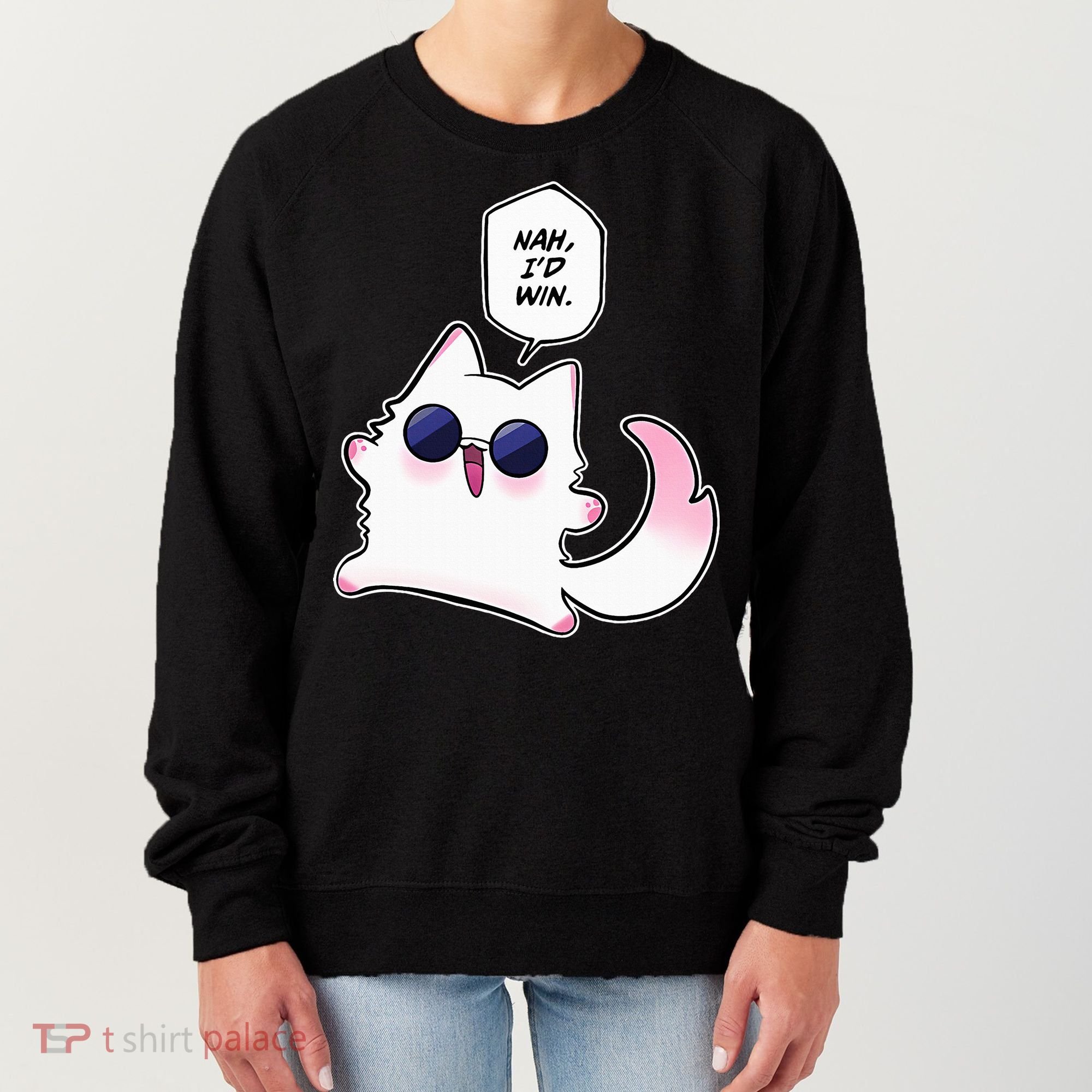 Nah ID Win Gojo Cat Meme Women's Sweatshirt