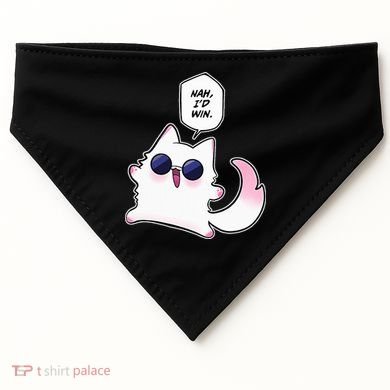 Nah ID Win Gojo Cat Meme USA-Made Doggie Bandana