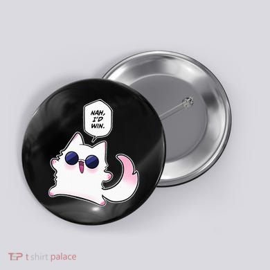 Nah ID Win Gojo Cat Meme Button