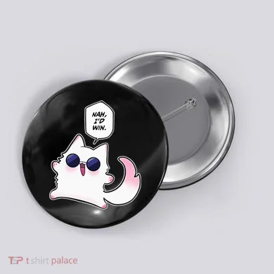 Nah ID Win Gojo Cat Meme Button