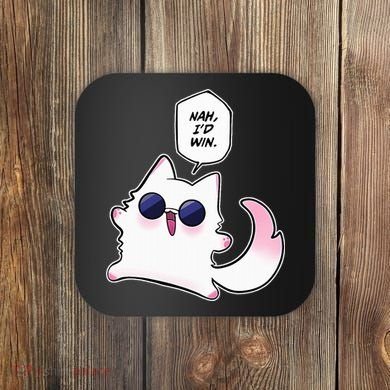 Nah ID Win Gojo Cat Meme Coaster