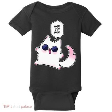 Nah ID Win Gojo Cat Meme Baby Bodysuit