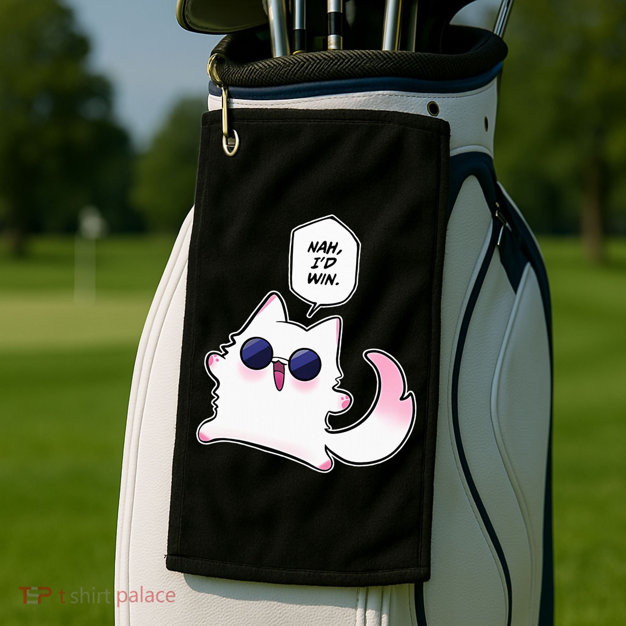 Nah ID Win Gojo Cat Meme Golf Towel