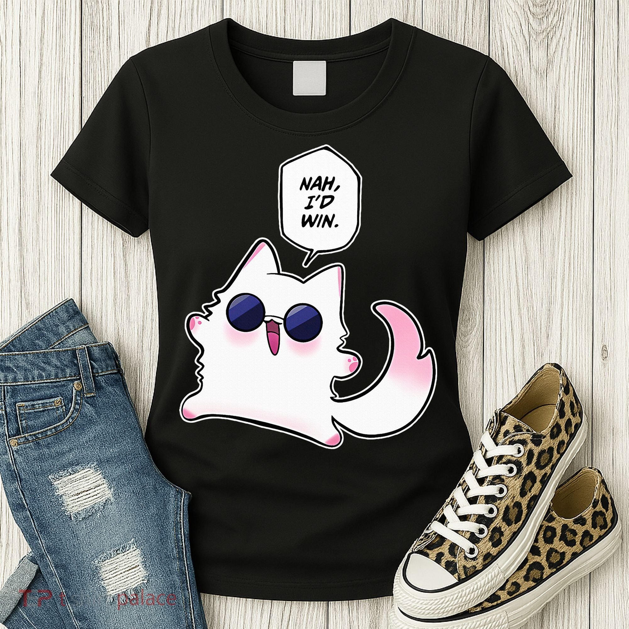 Nah ID Win Gojo Cat Meme Women's T-Shirt