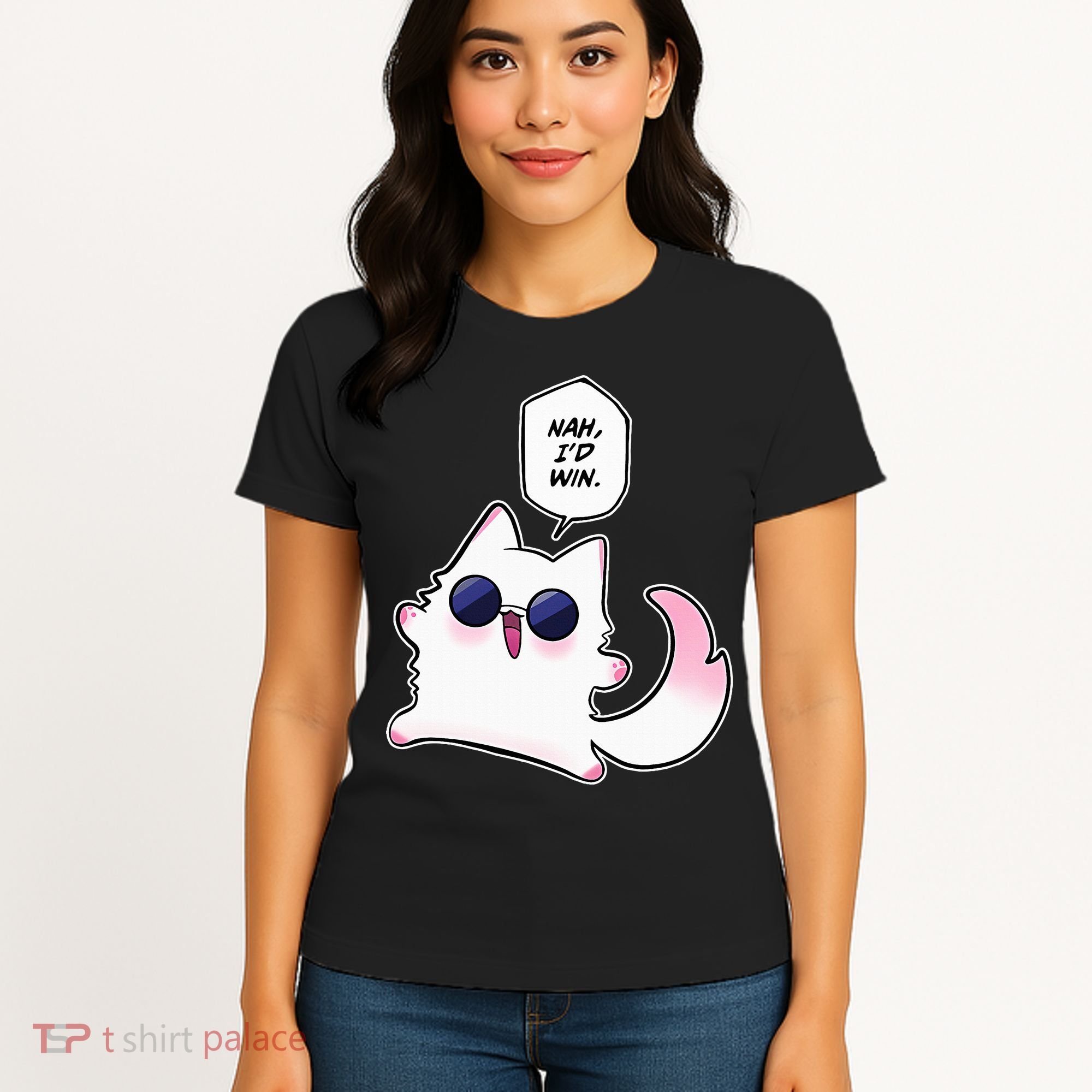 Nah ID Win Gojo Cat Meme Women's T-Shirt