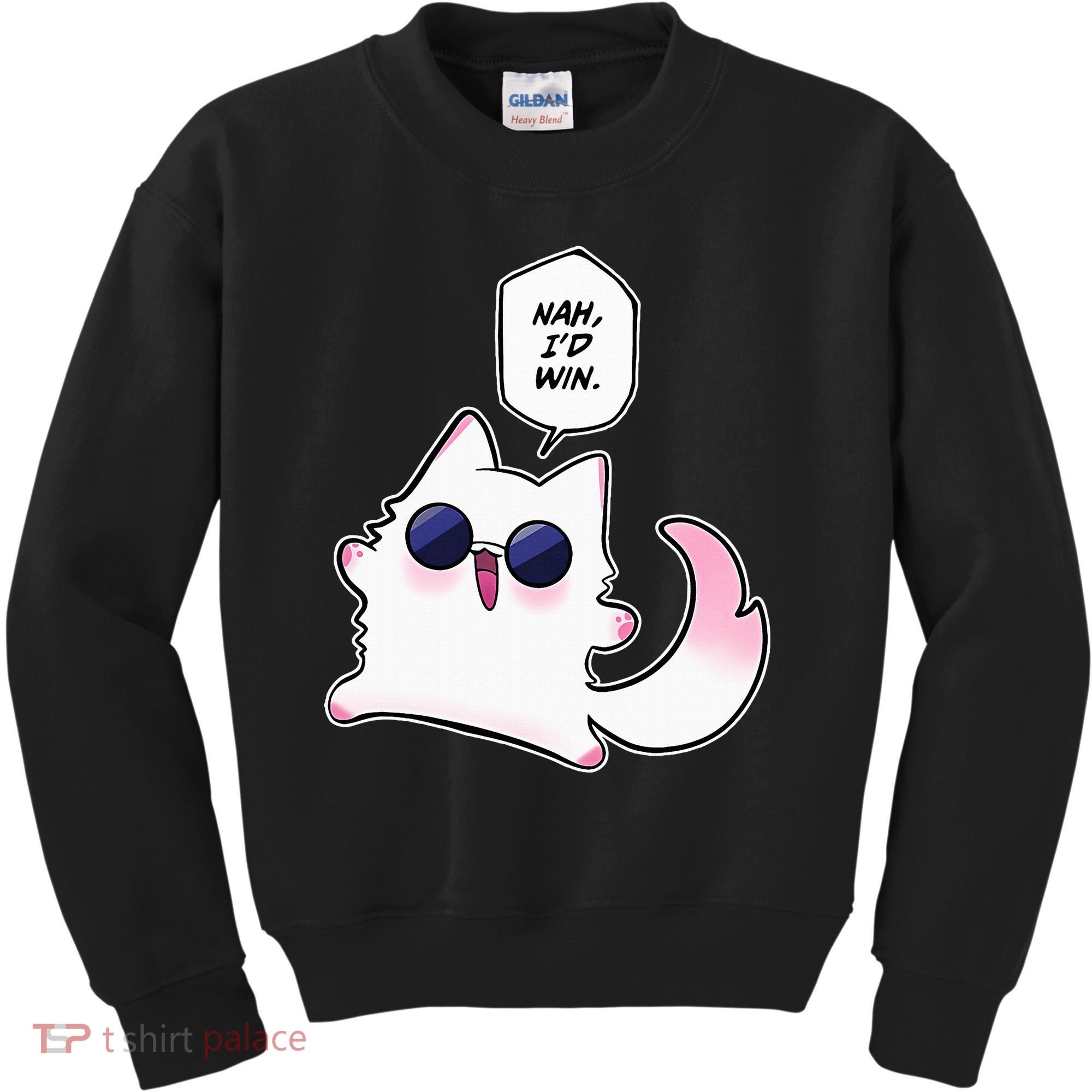 Nah ID Win Gojo Cat Meme Kids Sweatshirt