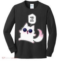 Nah ID Win Gojo Cat Meme Kids Long Sleeve Shirt thumb 0