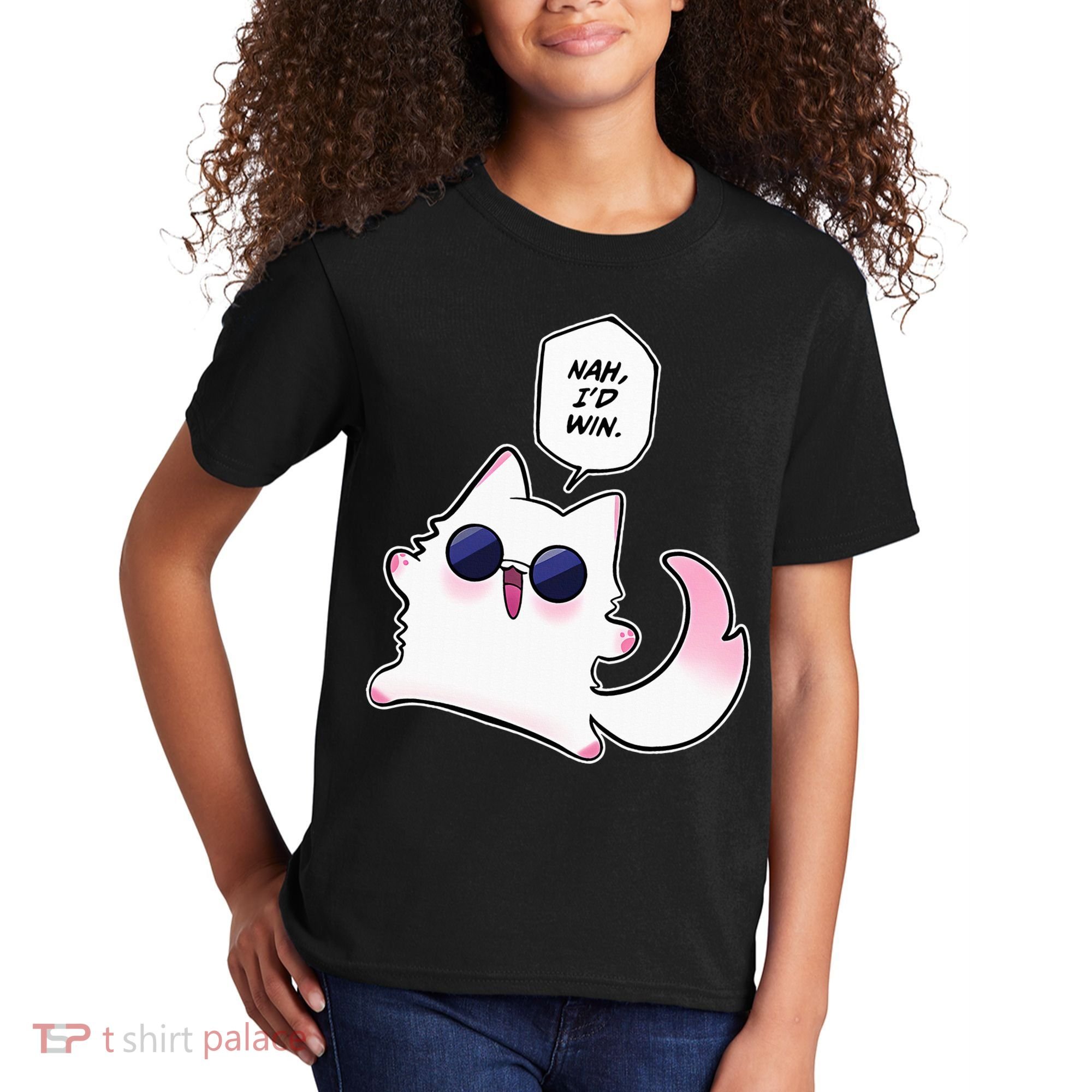 Nah ID Win Gojo Cat Meme Kids T-Shirt