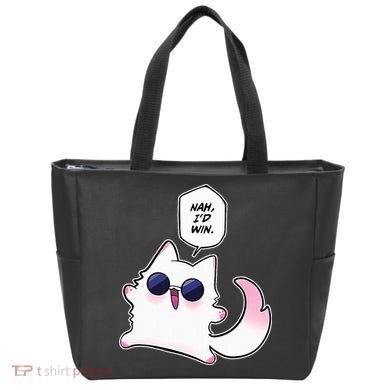 Nah ID Win Gojo Cat Meme Tote Bag