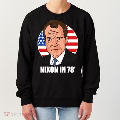 Nixon In 78' President USA Flag Women's Sweatshirt