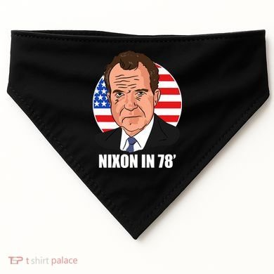 Nixon In 78' President USA Flag USA-Made Doggie Bandana