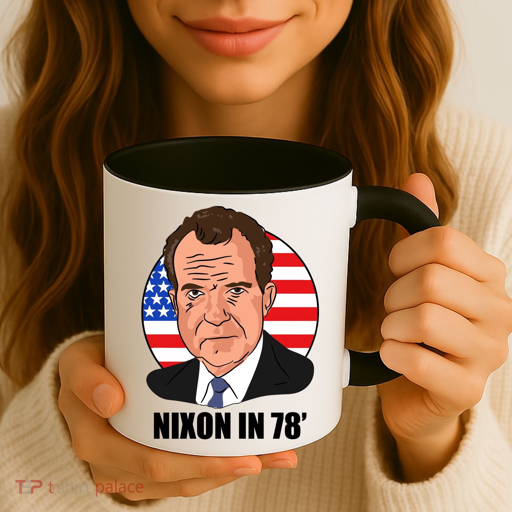 Nixon In 78' President USA Flag Coffee Mug