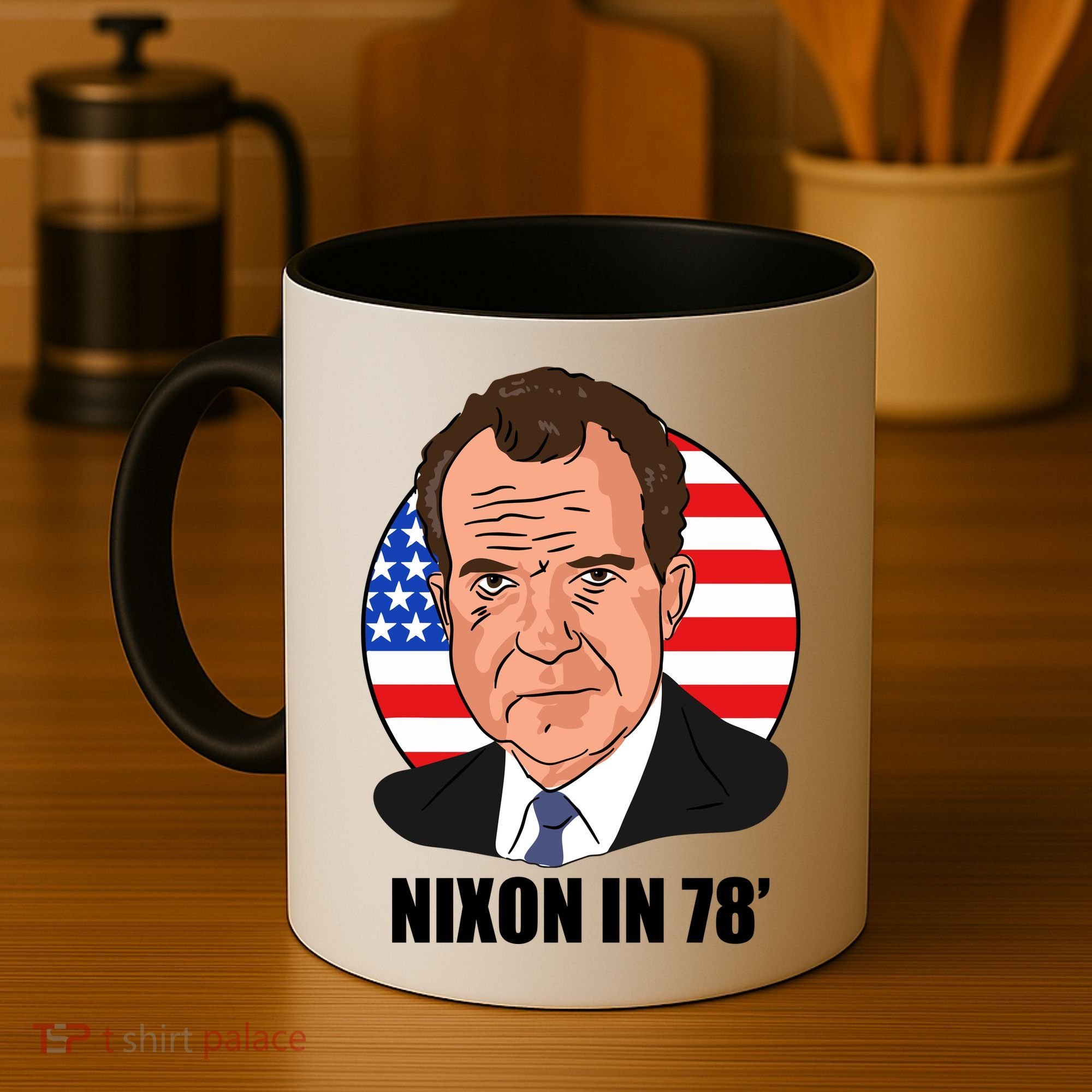 Nixon In 78' President USA Flag Coffee Mug