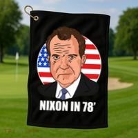 Nixon In 78' President USA Flag Golf Towel thumb 1