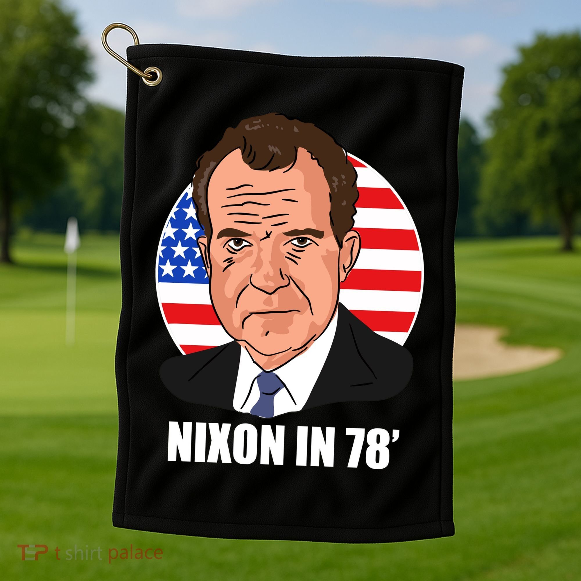 Nixon In 78' President USA Flag Golf Towel