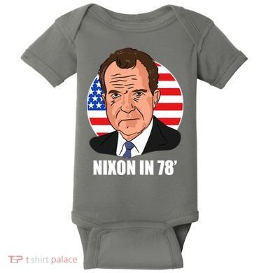 Nixon In 78' President USA Flag Baby Bodysuit