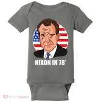 Nixon In 78' President USA Flag Baby Bodysuit thumb 0