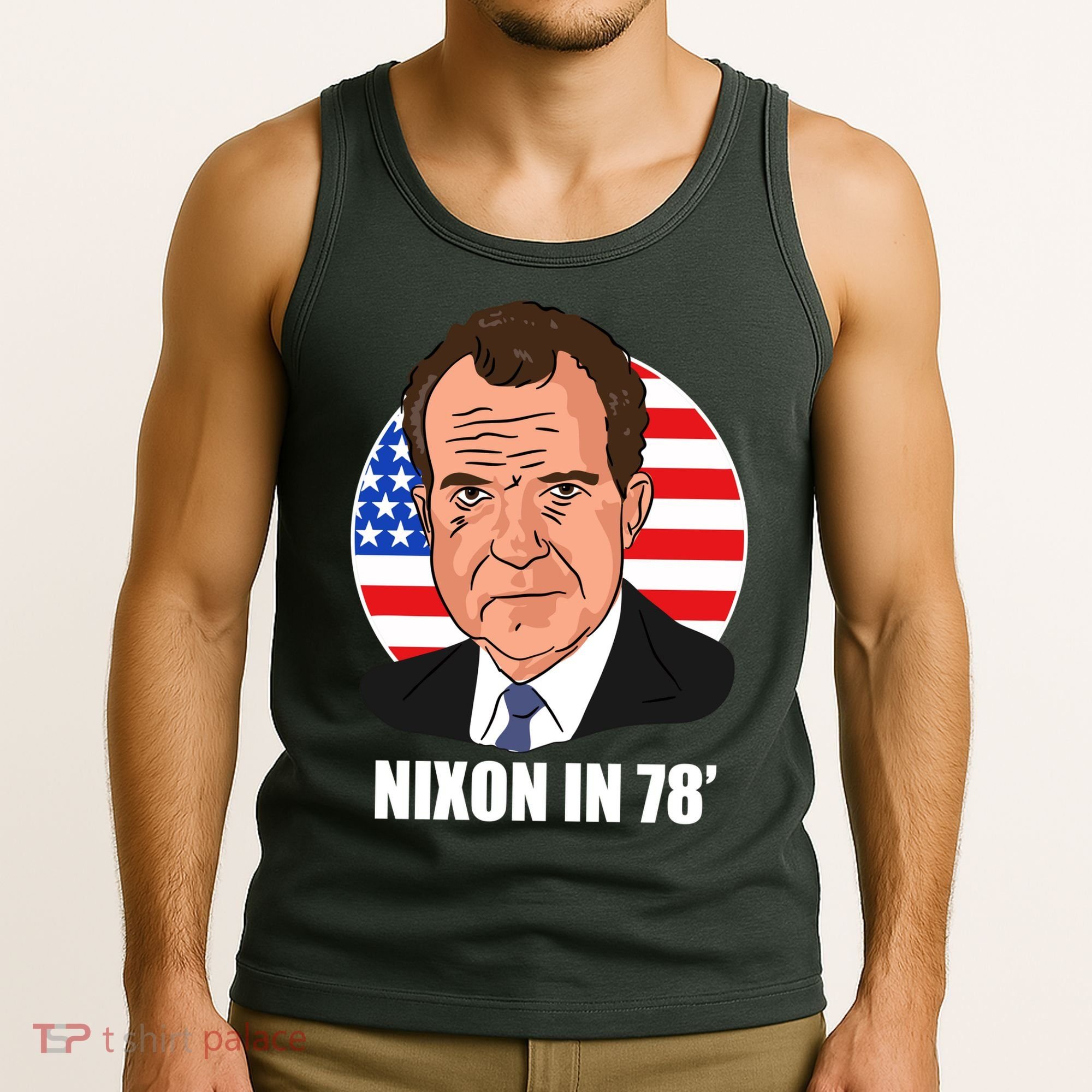 Nixon In 78' President USA Flag Tank Top