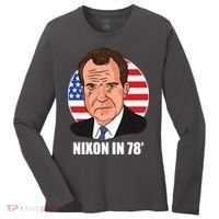 Nixon In 78' President USA Flag Women's Long Sleeve Shirt thumb 0