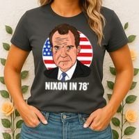 Nixon In 78' President USA Flag Women's T-Shirt thumb 2