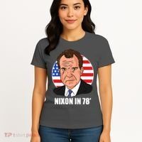 Nixon In 78' President USA Flag Women's T-Shirt thumb 4