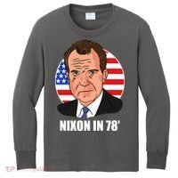 Nixon In 78' President USA Flag Kids Long Sleeve Shirt thumb 0