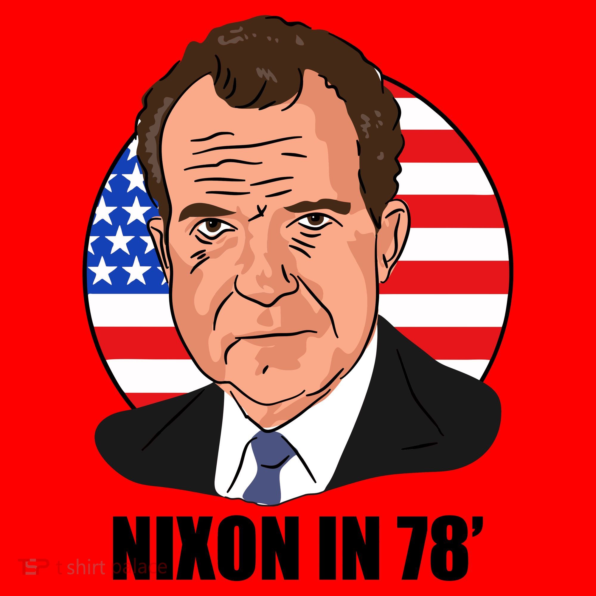 Nixon In 78' President USA Flag Santa Hat