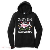 Narwhal Just A Girl Who Loves Narwhals Cute Gift Women's Hoodie thumb 0