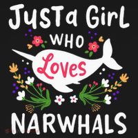 Narwhal Just A Girl Who Loves Narwhals Cute Gift Women's Tank Top thumb 5