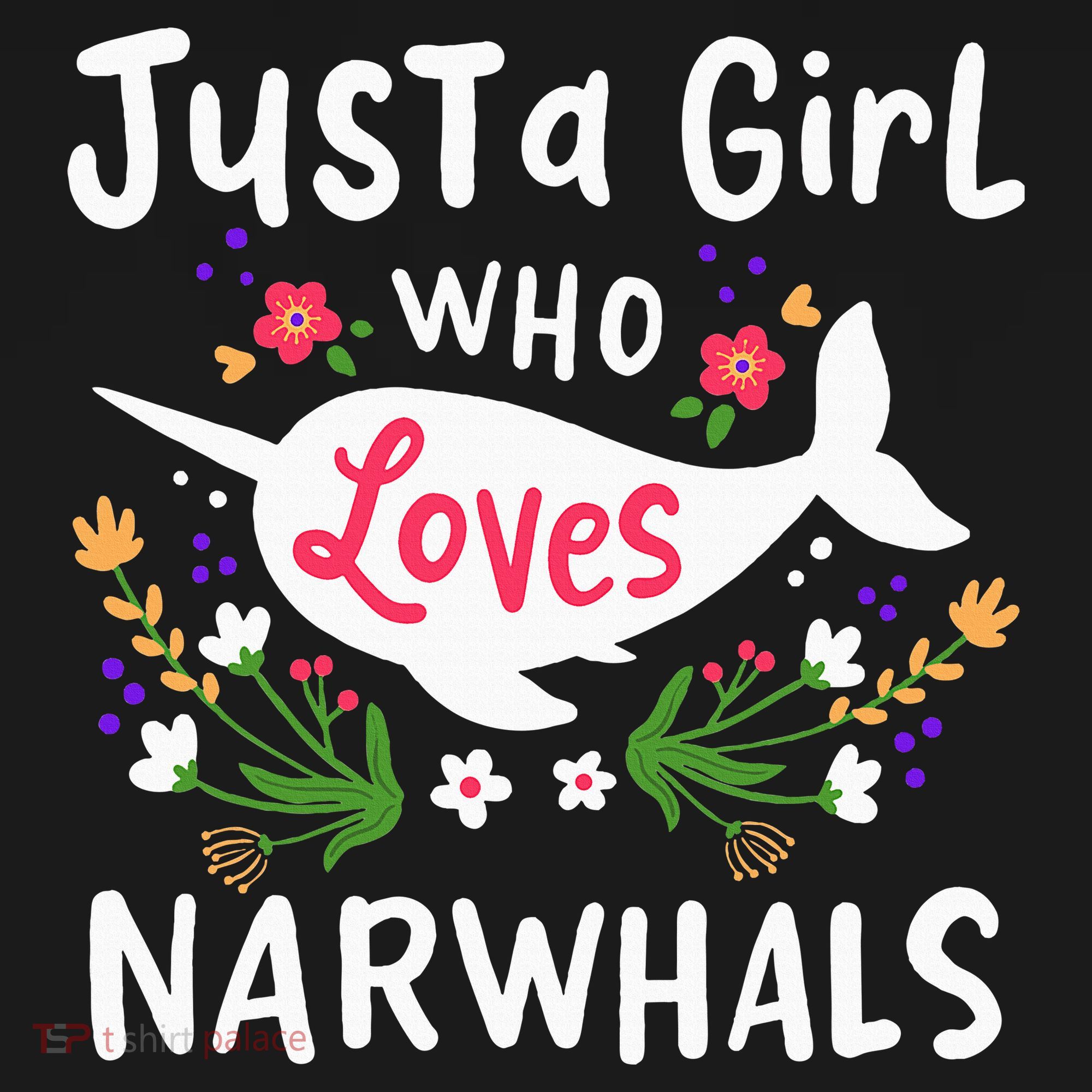 Narwhal Just A Girl Who Loves Narwhals Cute Gift Women's Tank Top
