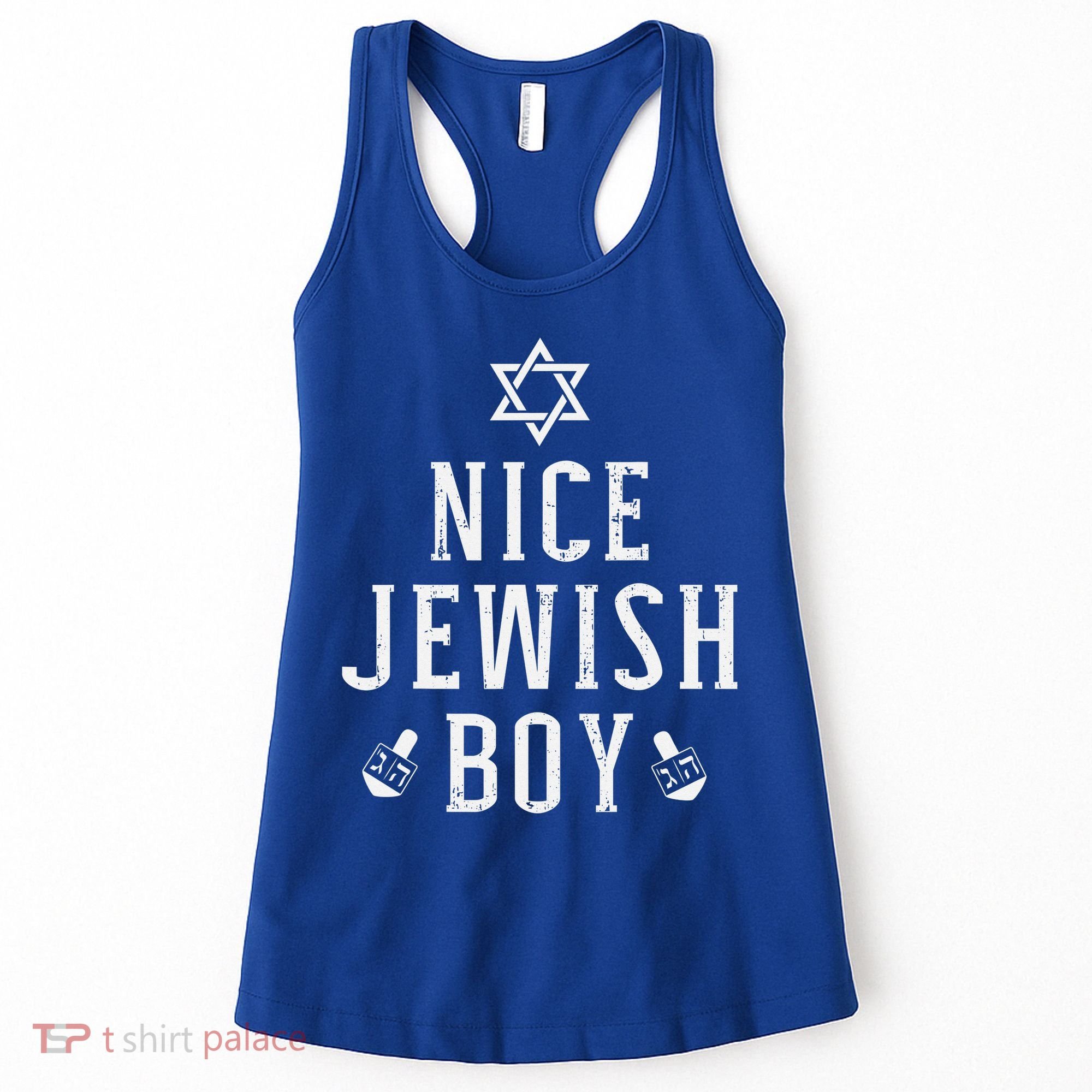 Nice Jewish Boy With Dreidel For Hanukkah Funny Menorah Women's Tank Top