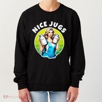 Nice Jugs. Cheerleader Milkmaid. Pitcher Holding Fun Women's Sweatshirt thumb 0