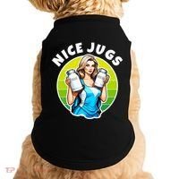 Nice Jugs. Cheerleader Milkmaid. Pitcher Holding Fun Doggie Tank thumb 0