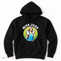 Nice Jugs. Cheerleader Milkmaid. Pitcher Holding Fun Hoodie thumb 0