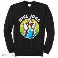 Nice Jugs. Cheerleader Milkmaid. Pitcher Holding Fun Sweatshirt thumb 0