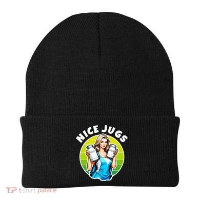 Nice Jugs. Cheerleader Milkmaid. Pitcher Holding Fun Beanie