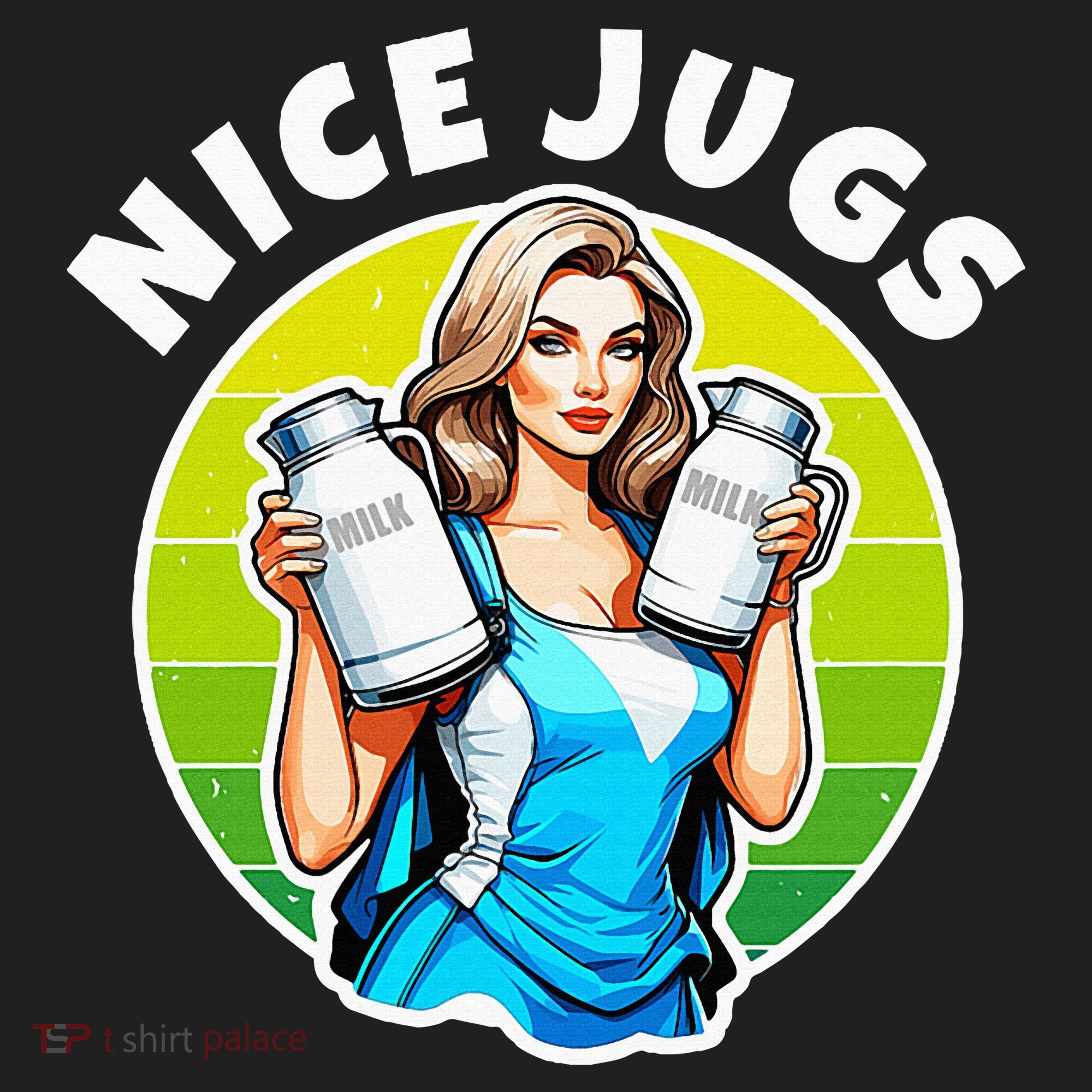 Nice Jugs. Cheerleader Milkmaid. Pitcher Holding Fun Beanie