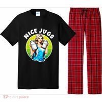 Nice Jugs. Cheerleader Milkmaid. Pitcher Holding Fun Pajama Set thumb 0