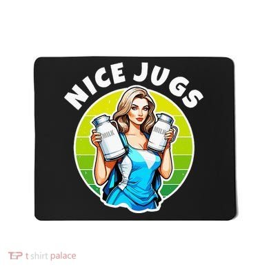 Nice Jugs. Cheerleader Milkmaid. Pitcher Holding Fun Mousepad