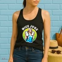 Nice Jugs. Cheerleader Milkmaid. Pitcher Holding Fun Women's Tank Top thumb 2